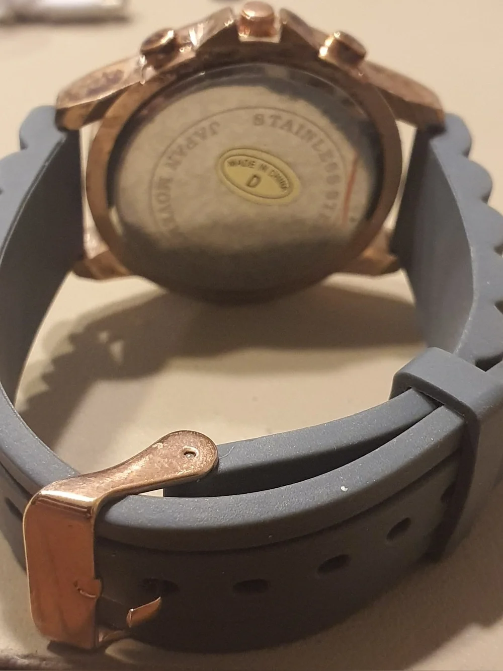 🦋10/$20🦋 BKE Goldtone/Gray Rhinestone Silicone Women's Watch